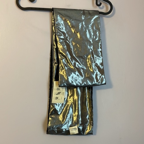 Mystique Infinity Wrap Black Velour and Silver Scarf OS - Picture 10 of 13